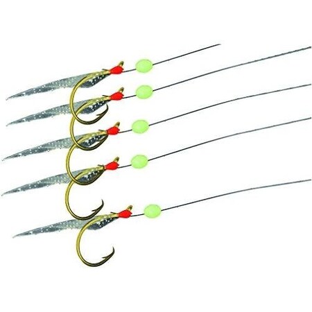 Mustad Ultrapoint Fluorocarbon Sabiki Rig, Luminous Size 8 USR11-LBR-8-1